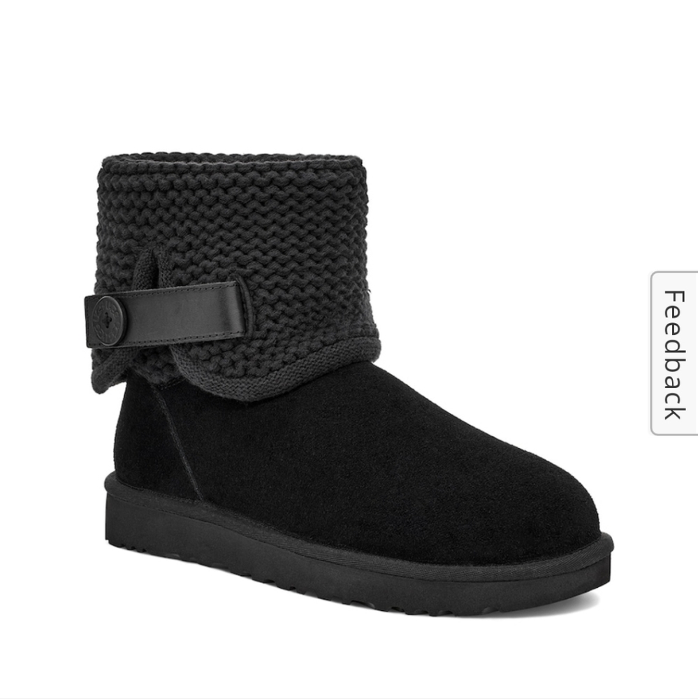 LAST CHANCE: NWOT UGG Black Woven Top Boots
